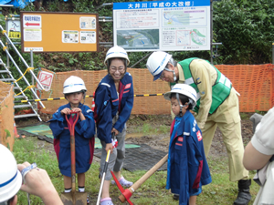 島田市牛尾地区（大井川右岸）見学