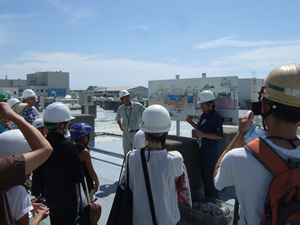 磐南浄化センター水処理棟建設現場見学