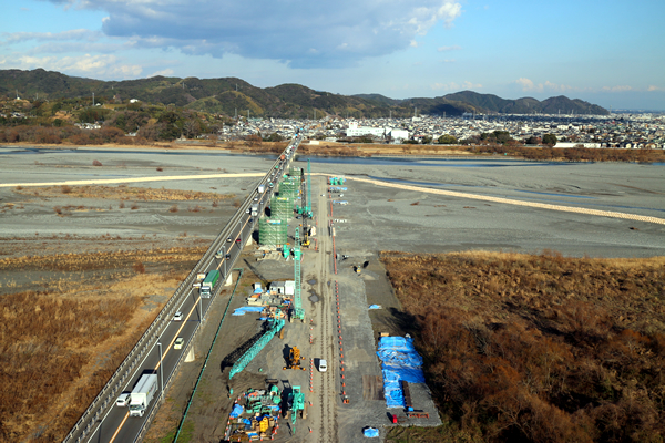 国道1号島田金谷バイパス_新大井川橋下部工事